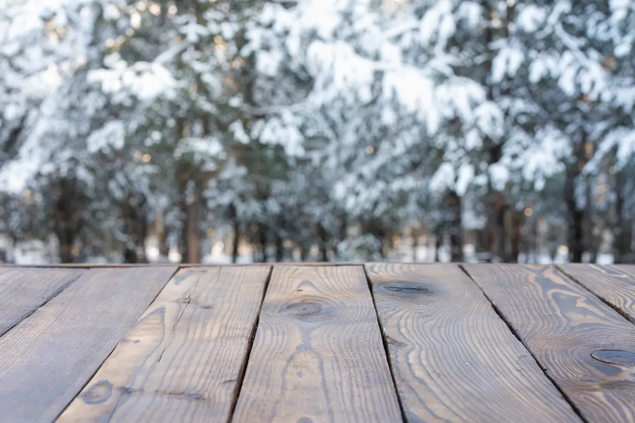 Deck construction in Connecticut winter